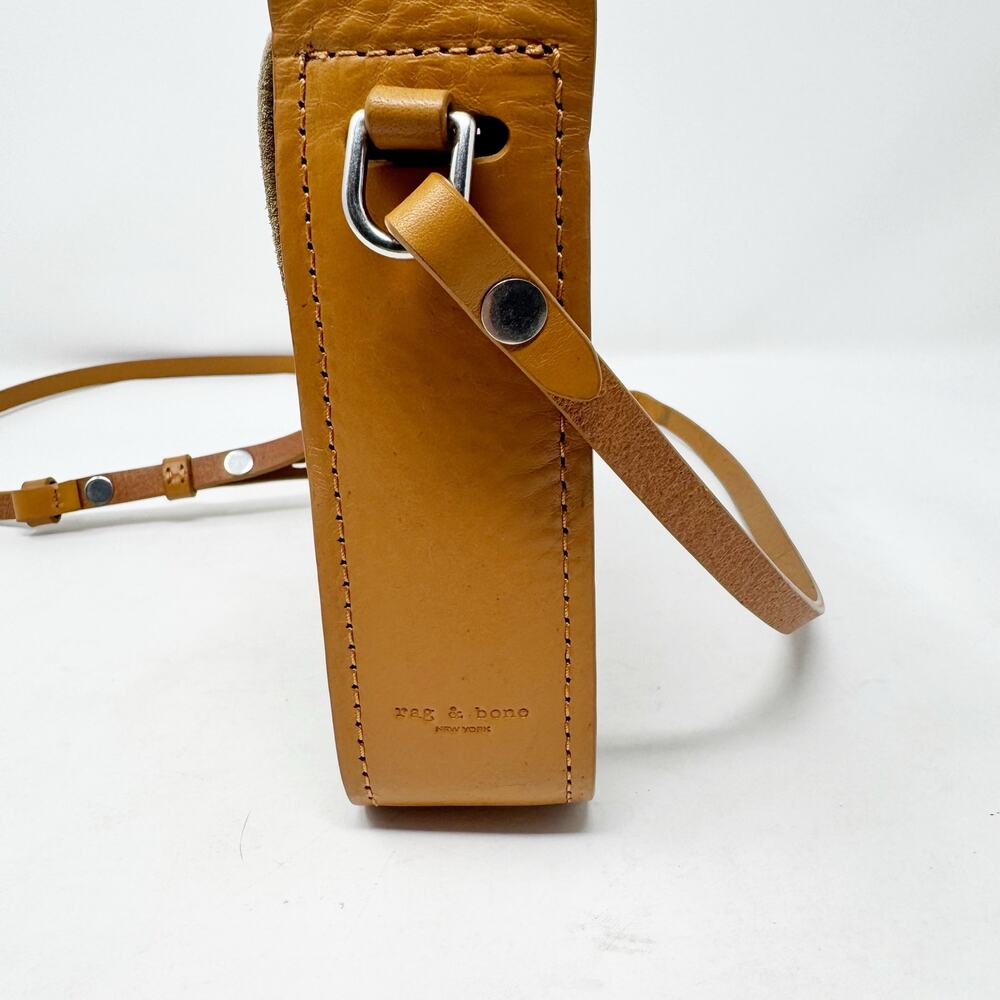 Rag & Bone Journee Suede Leather Crossbody Bag Tan Beige Mini - Picture 7 of 12